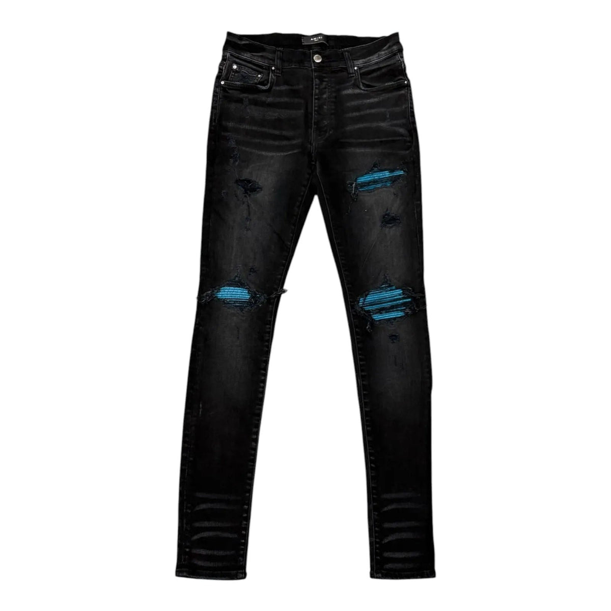 Amiri MX1 Cracked Paint Jean (Black/Blue) - Preowned