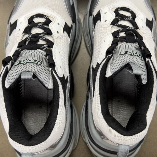 Balenciaga Triple S Silver Dark Grey (Women's) - Preowned