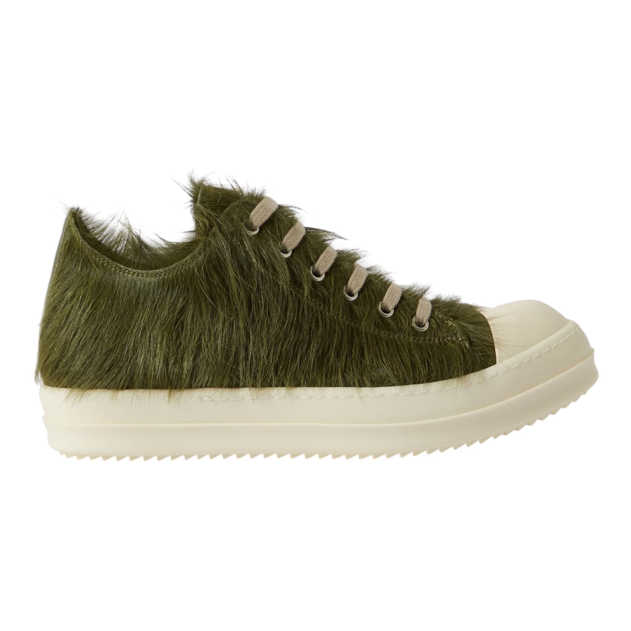 Rick Owen Ramone Pony Hair Low (Green) - Preowned