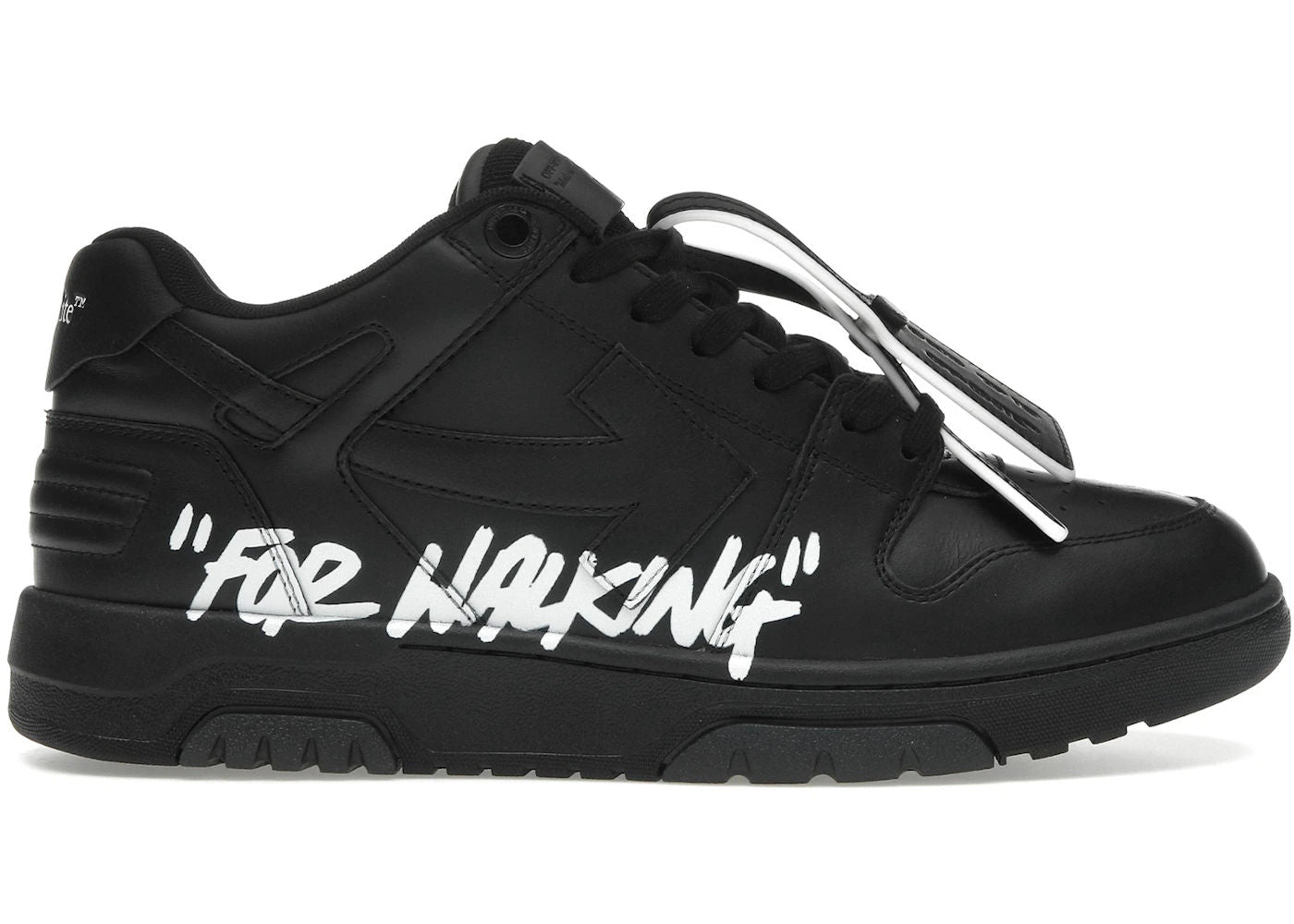 OFF-WHITE Out Of Office OOO Low Tops For Walking Black White - Preowned