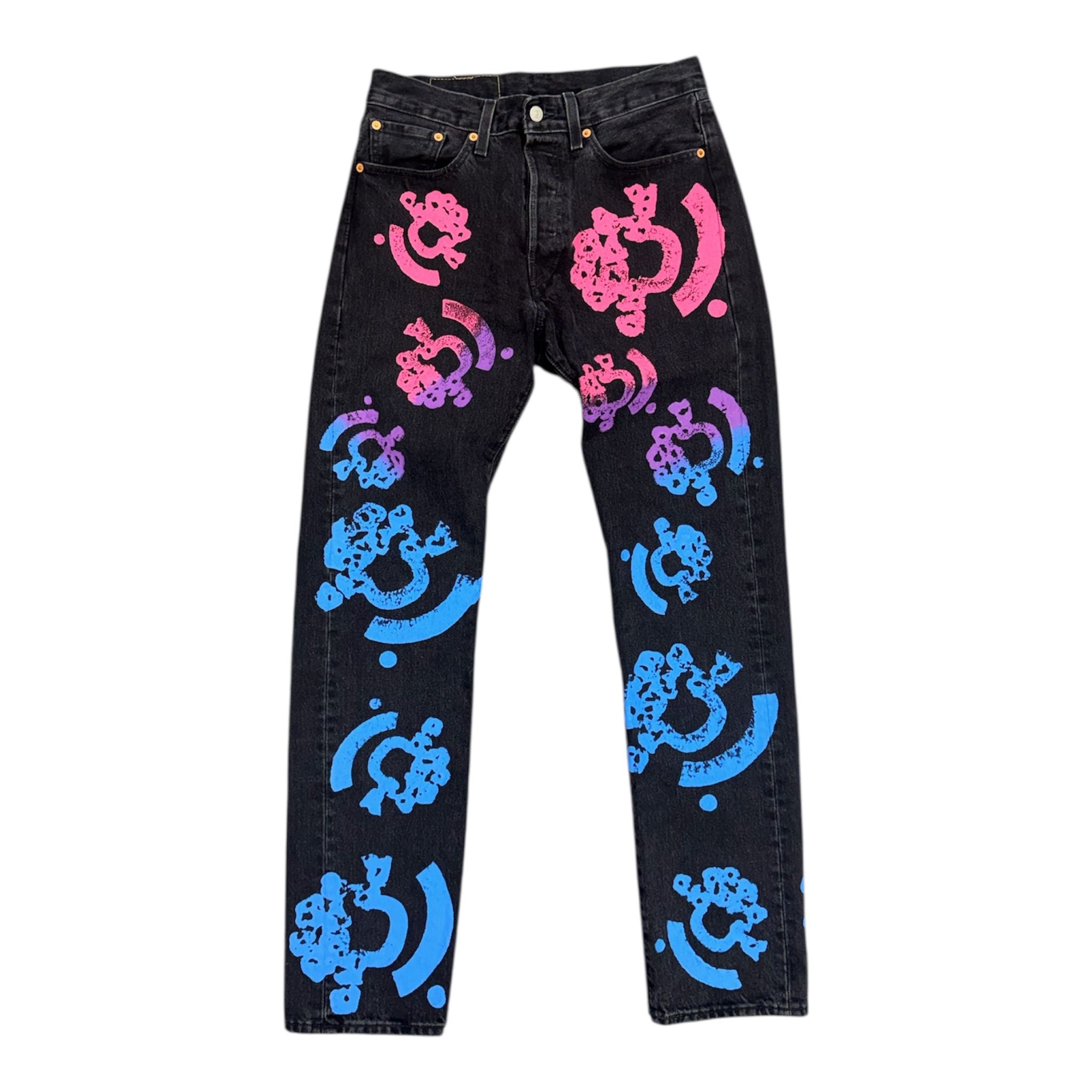 Denim Tears Bstroy Tears 501 Jean Washed Black - Preowned