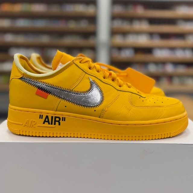 Nike Air Force 1 Low Off-White ICA University Gold - Preowned