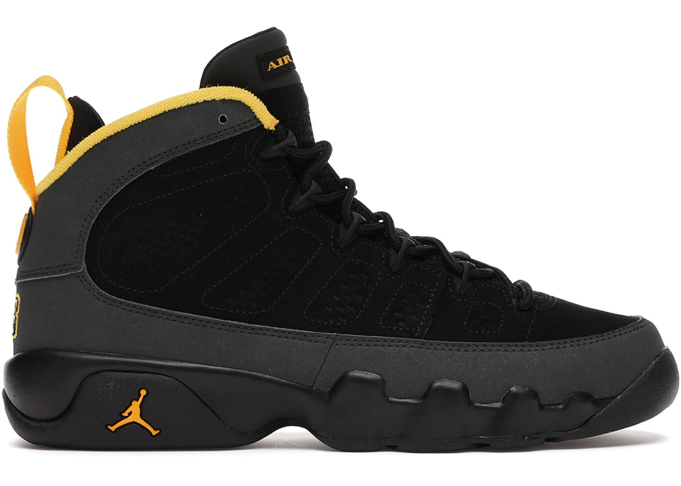 Jordan 9 Retro Dark Charcoal University Gold (GS) - Preowned
