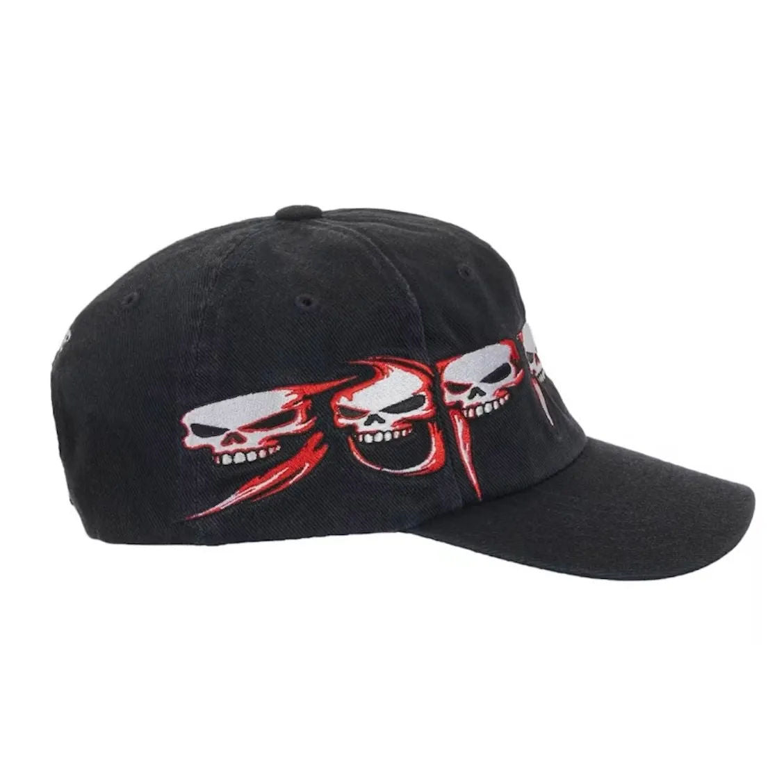 Supreme Skull Spellout 6 Panel Snapback (Navy)