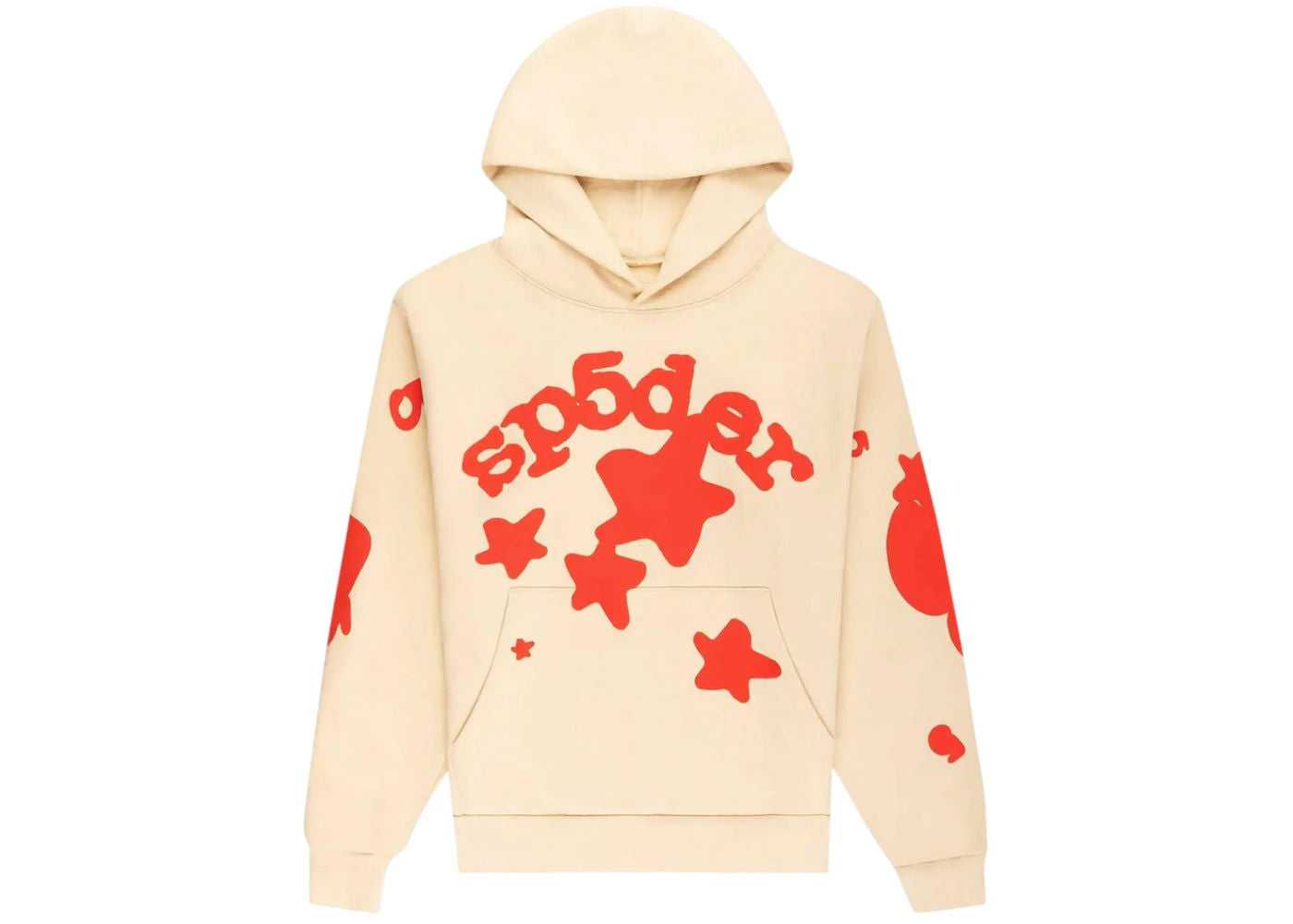 Sp5der Beluga Hoodie (Cream/Orange)