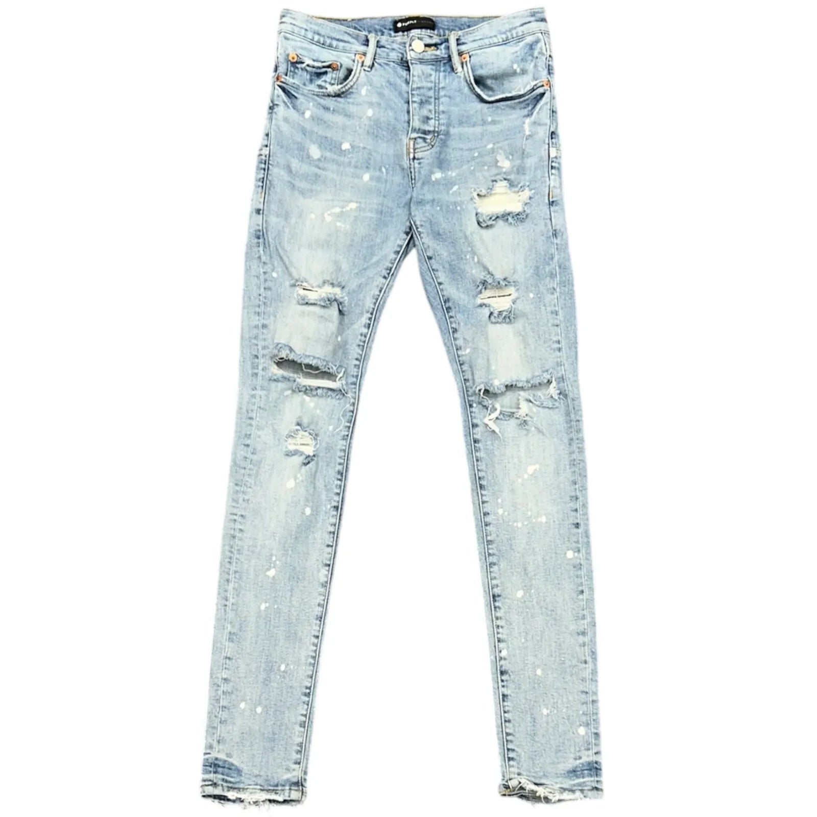Purple Brand P.001 Distressed Jeans (Light Wash) - Preowned