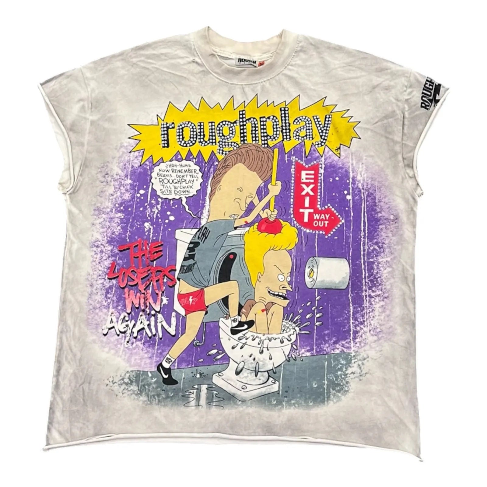 Roughplay Losers Win Again Sleeveless Tee (Bone) - Preowned