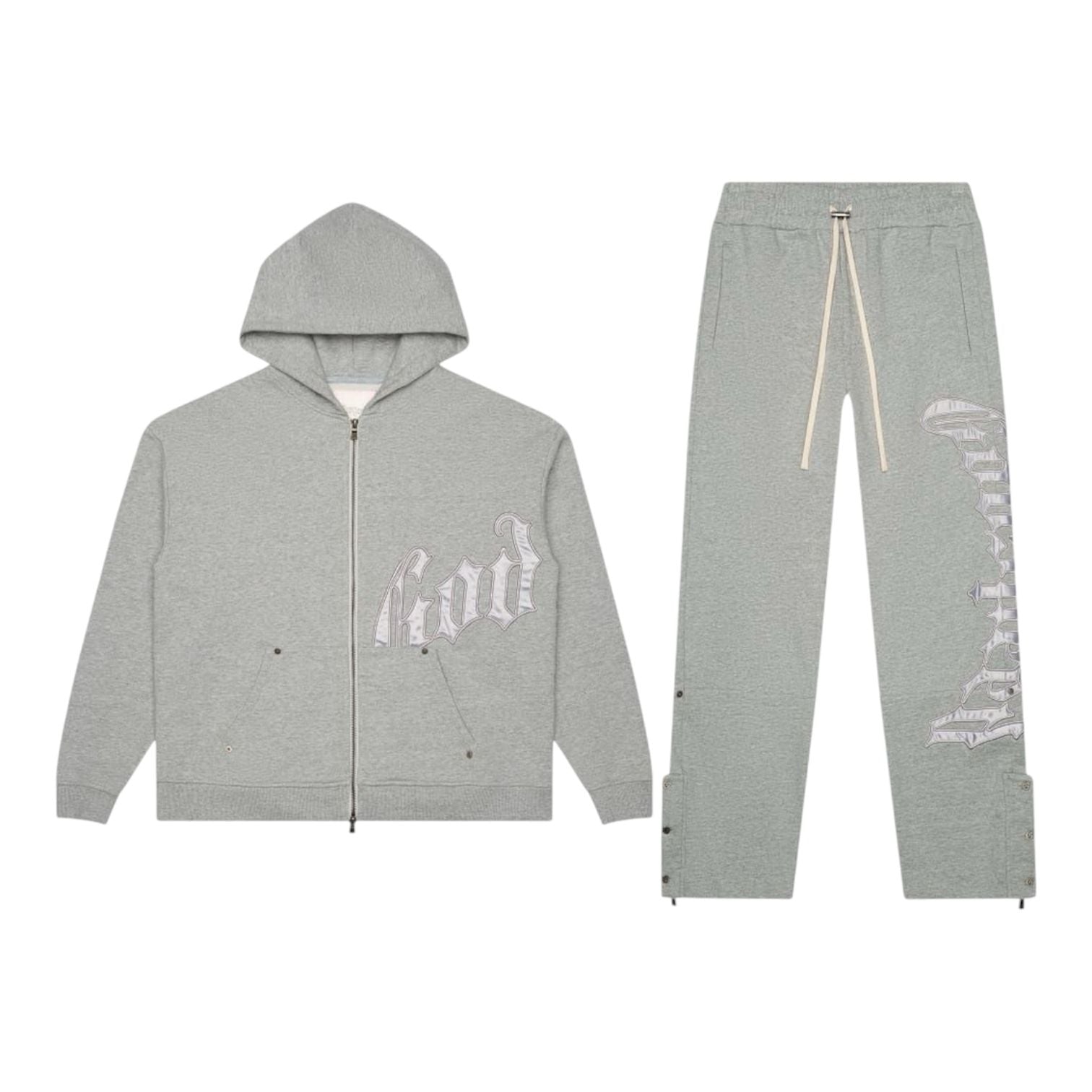 Godspeed OG Logo Sweatsuit V2 (Grey/Silver Satin)