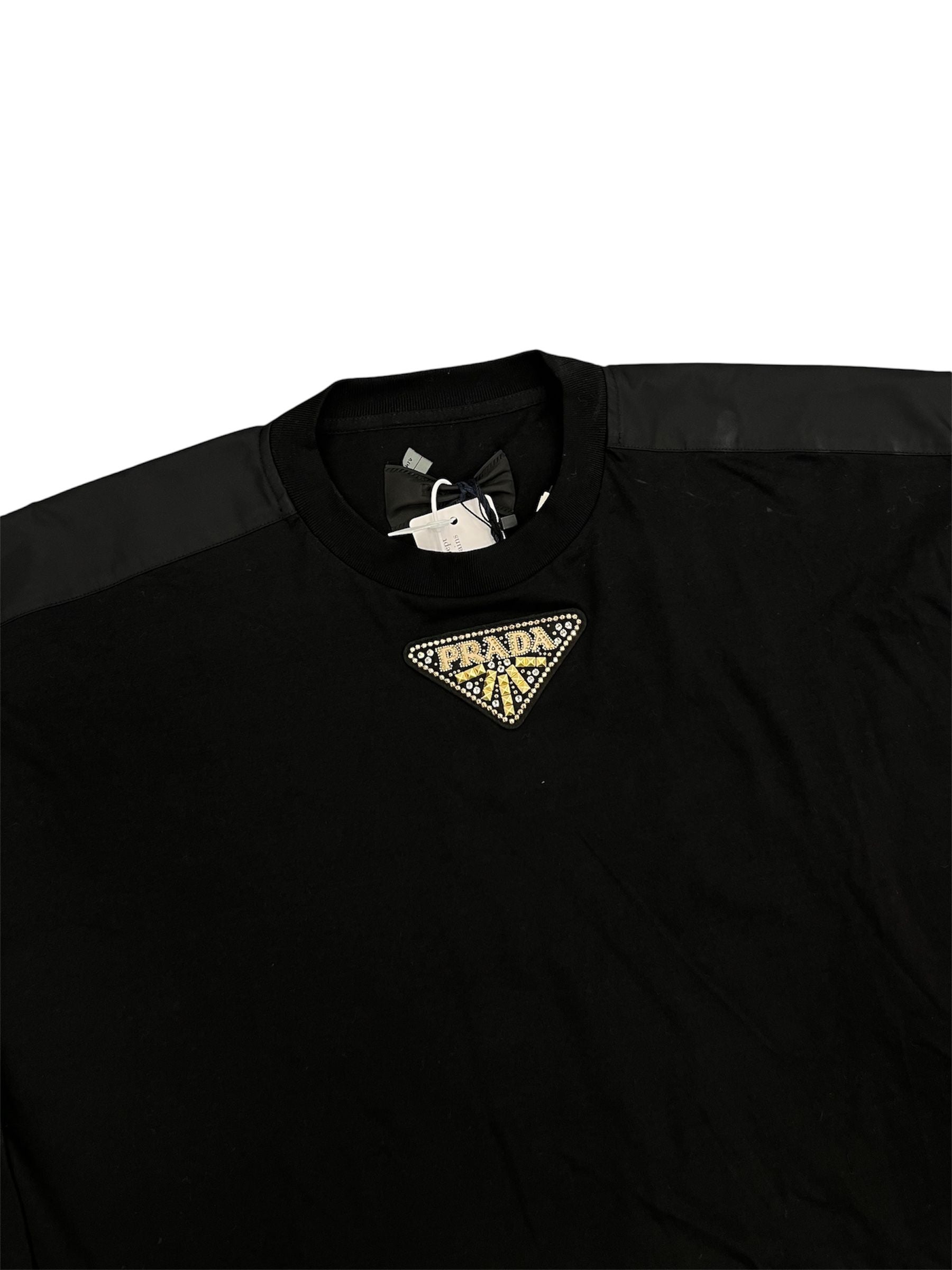 Prada Hearts Horseshoe Logo L/S Tee (Black)