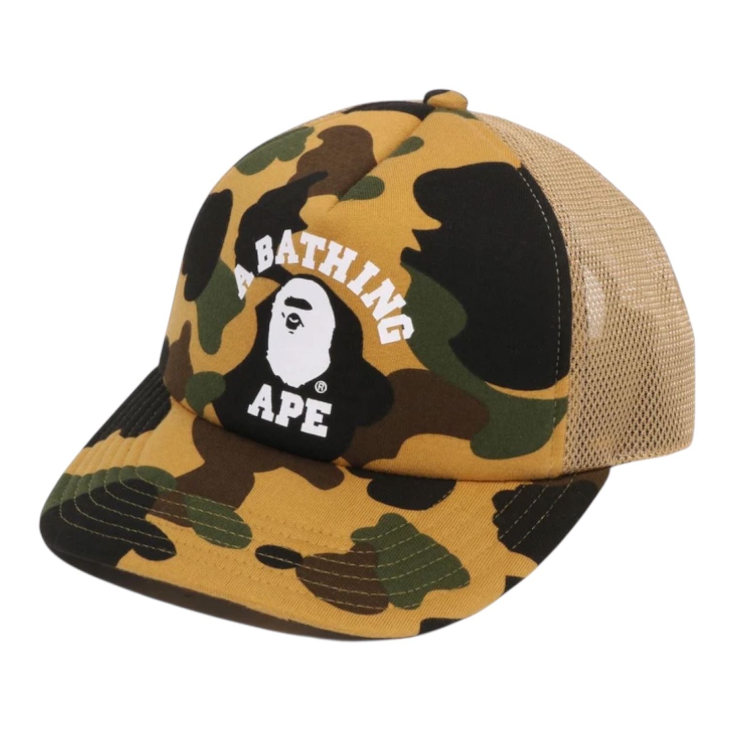 Bape 1st Camo College Mesh Cap (Yellow)
