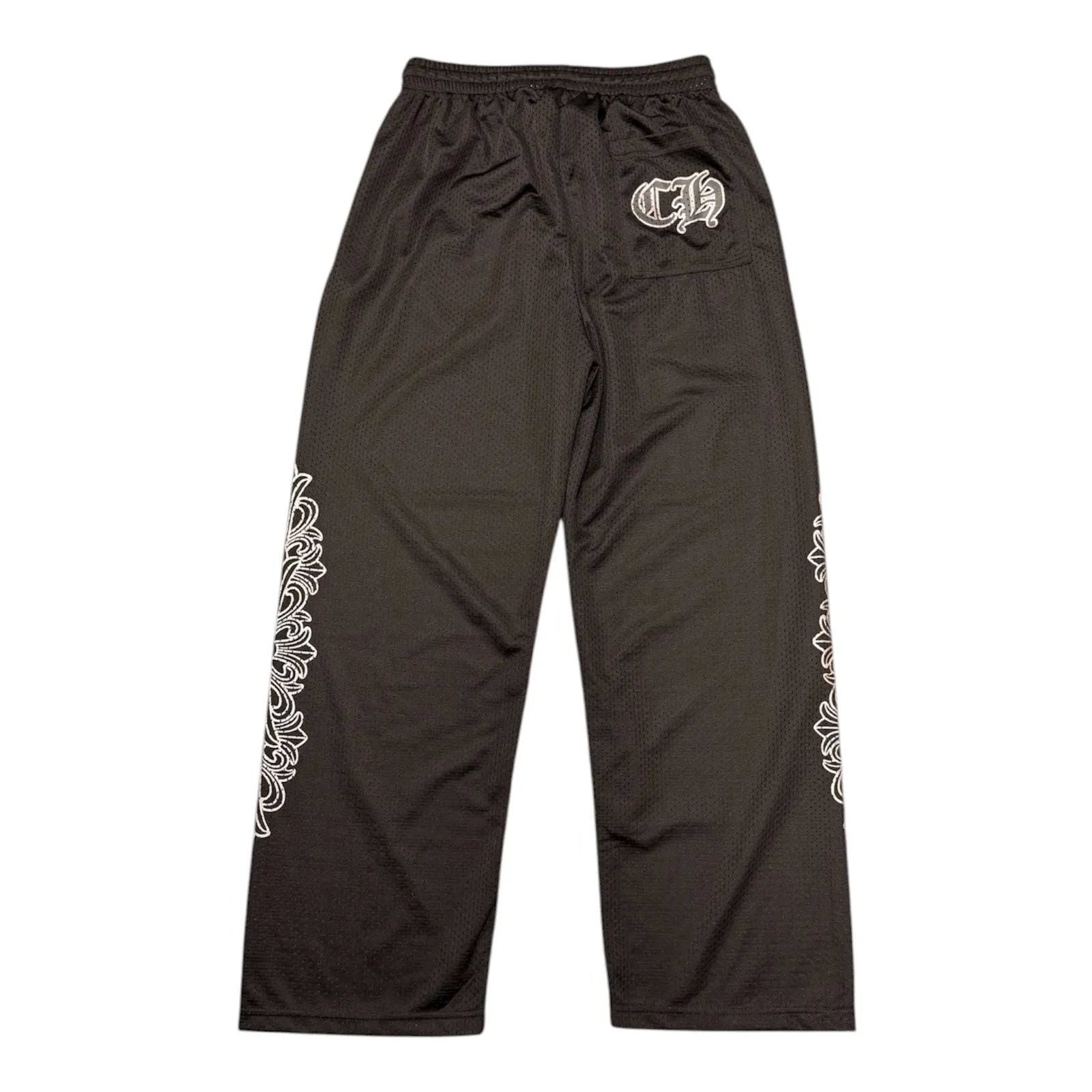 Chrome Hearts Mesh Warm Up Track Pants (Black) - Preowned