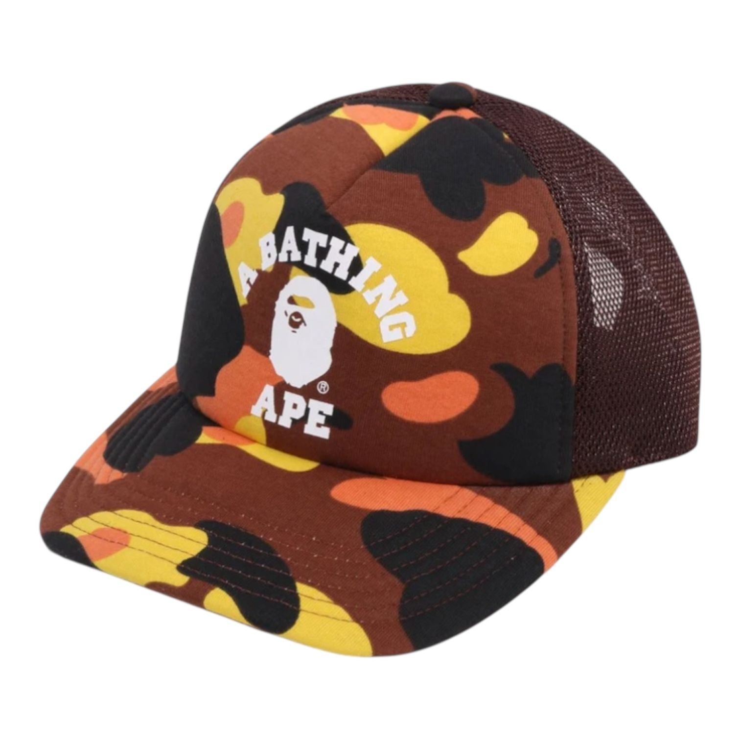 Bape 1st Camo College Mesh Cap (Orange)