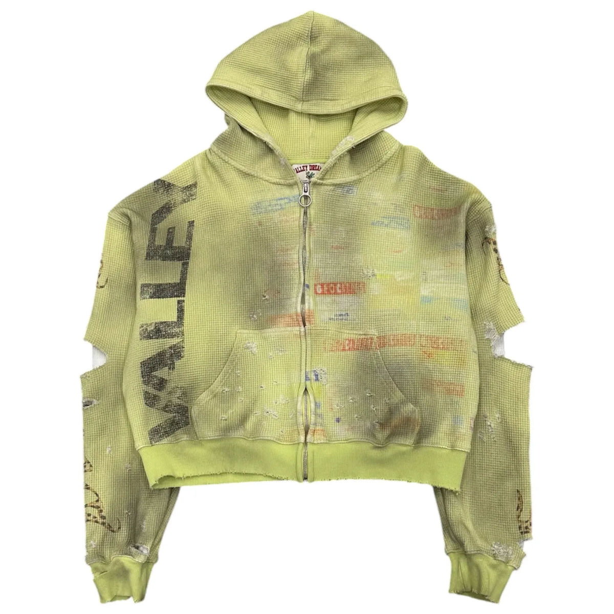 Vale Forever Glitch Zip Up Hoodie (Hack Green) - Preowned