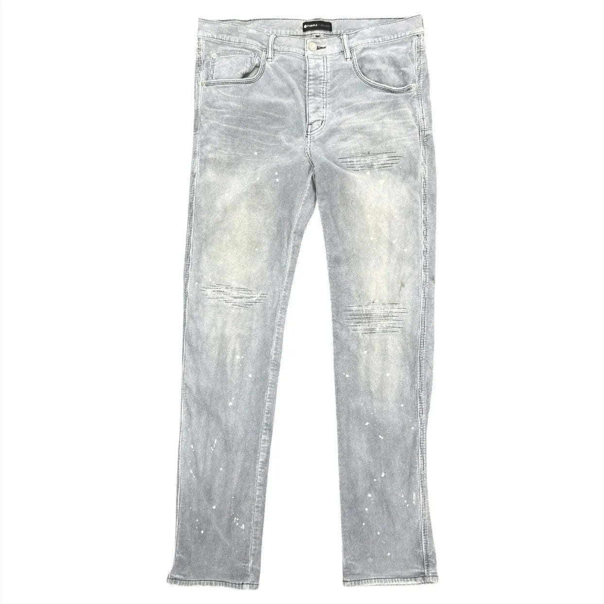Purple Brand Slim Fit Corduroy Pants (Grey) - Preowned