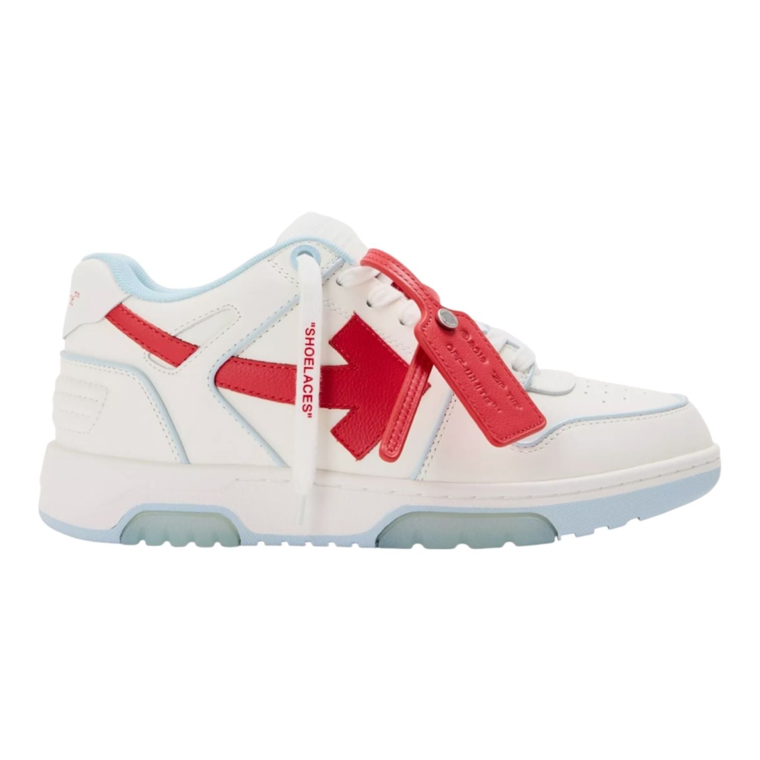OFF-WHITE Out Of Office "OOO" Low Tops Light Blue Red