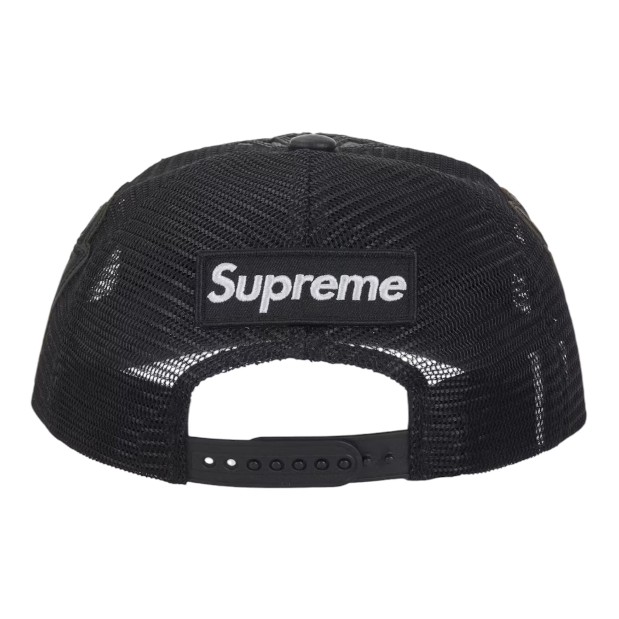 Supreme Vanson Leathers Spider-Man Mesh Back 6-Panel Hat Black