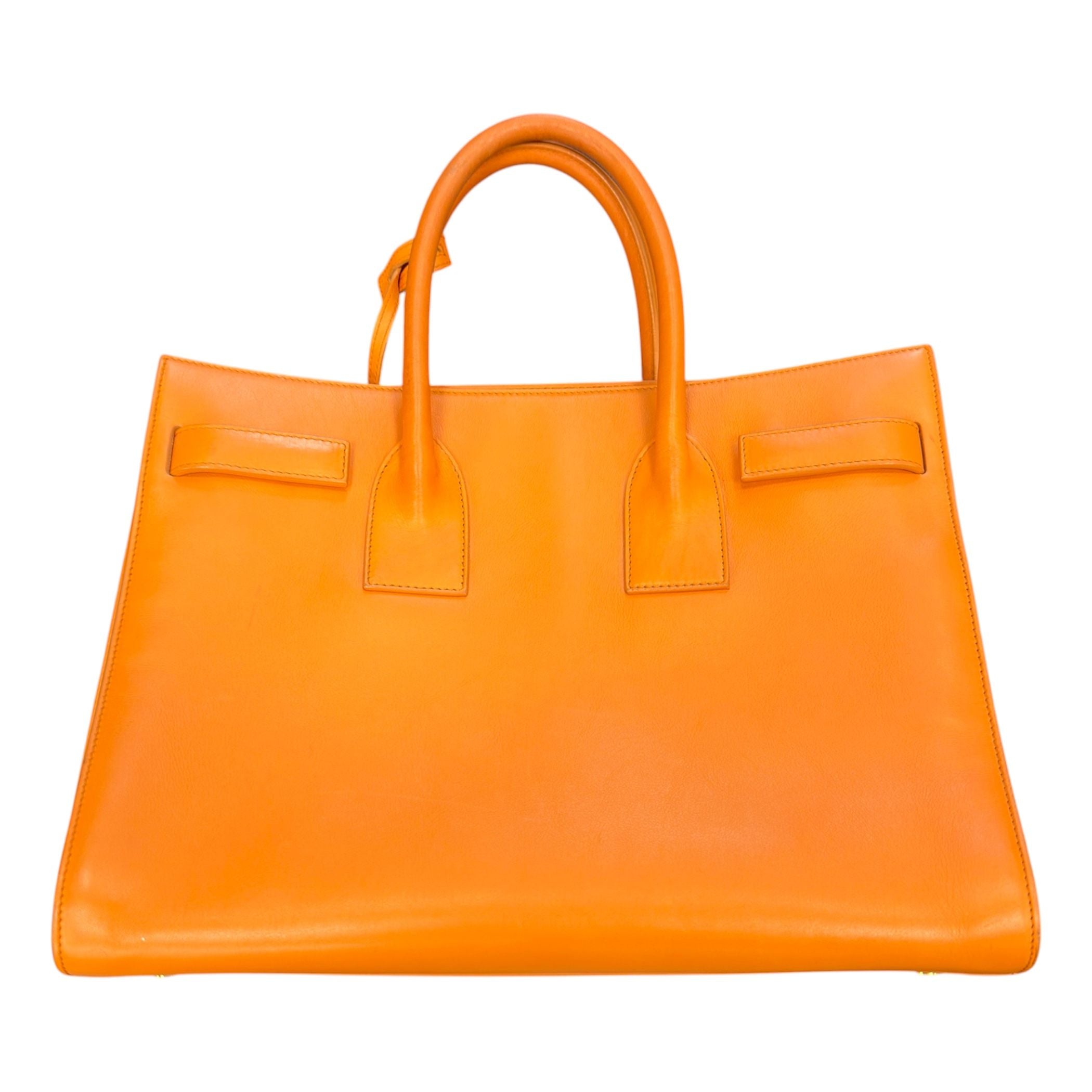 Saint Laurent Sac de Jour Handbag (Orange) - Preowned