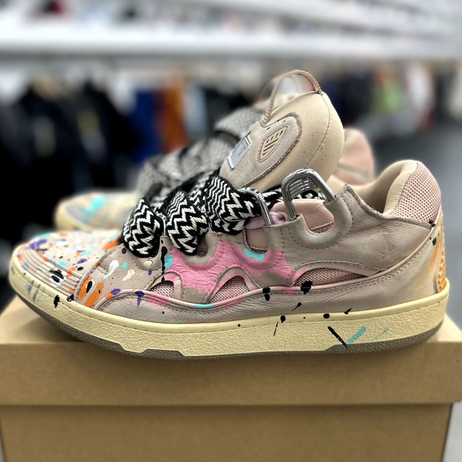 Lanvin Leather Curb Gallery Dept. Pale Pink Multi - Preowned