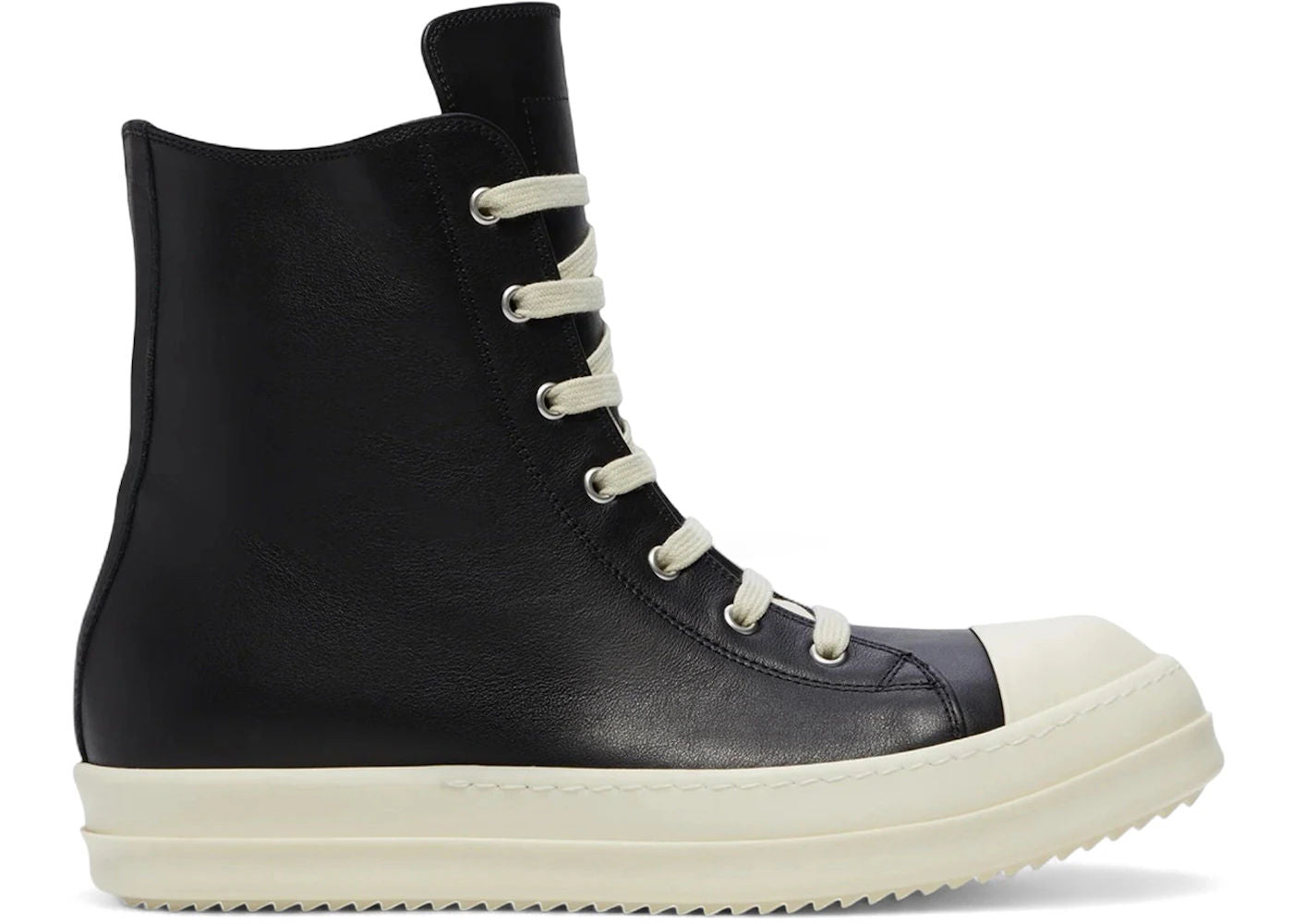 Rick Owens Concordians Leather High Black Milk - Preowned