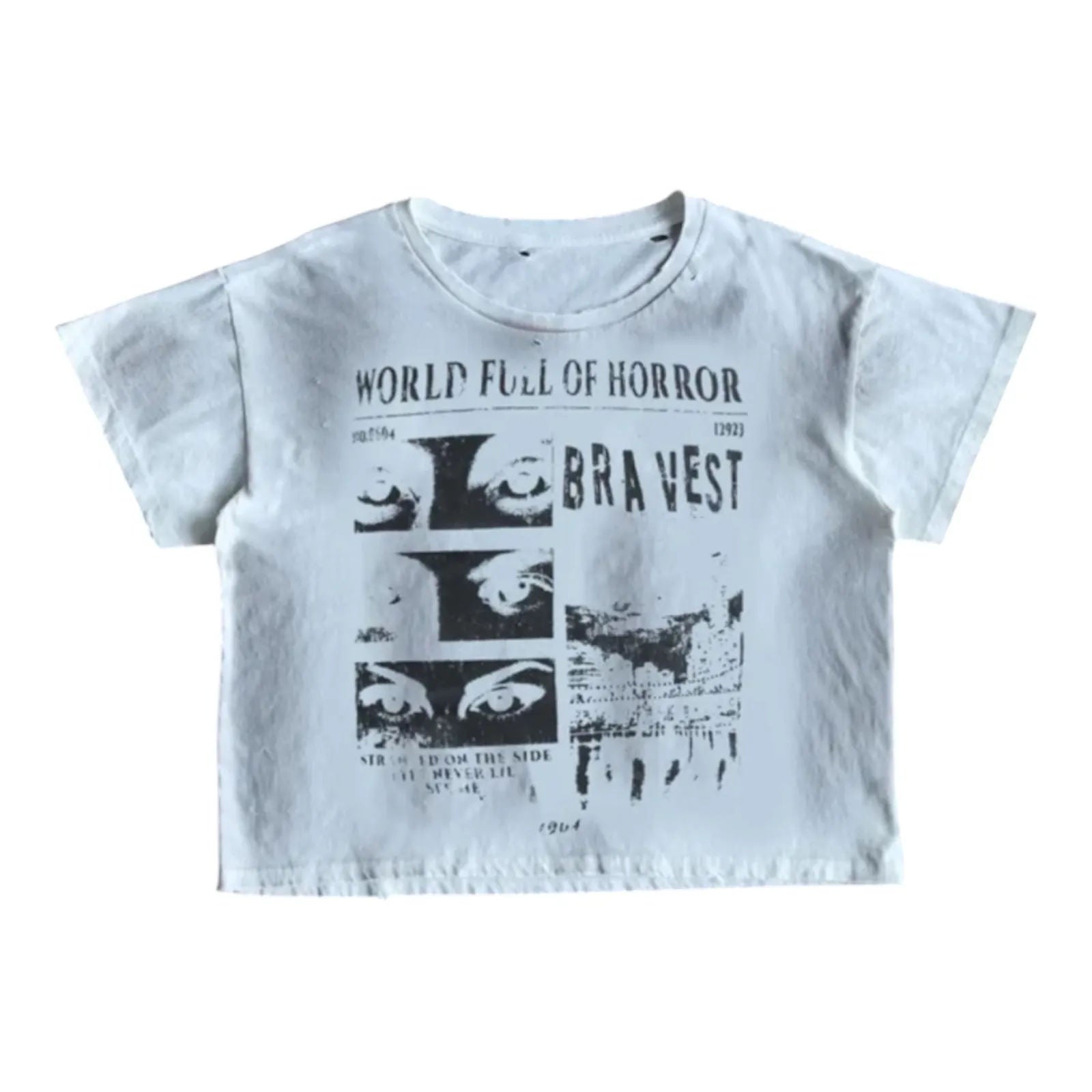 Bravest Studios Horrors Vintage Tee (White)