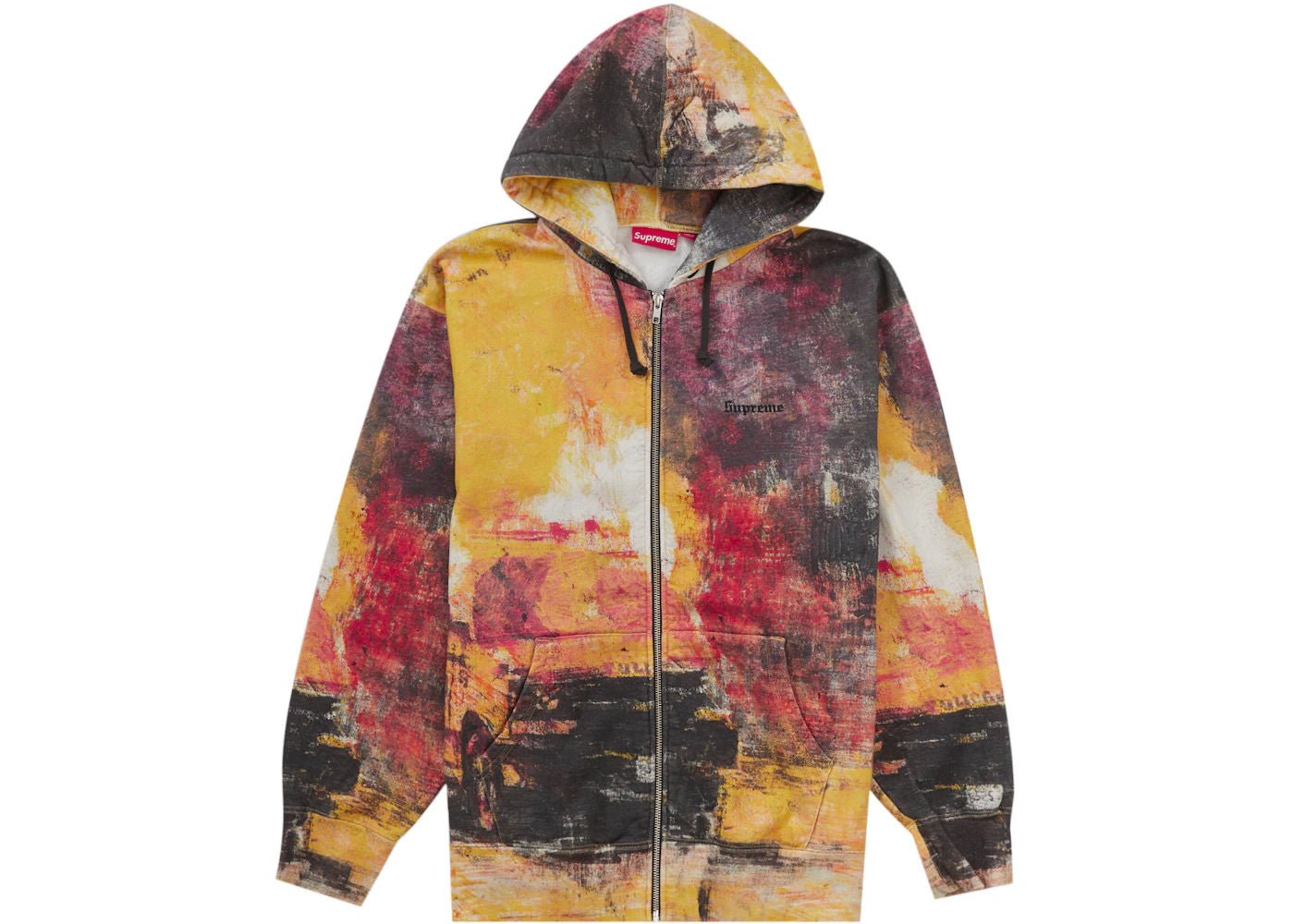 Supreme Fire Zip Up Hooded Sweatshirt Multicolor - Preowned