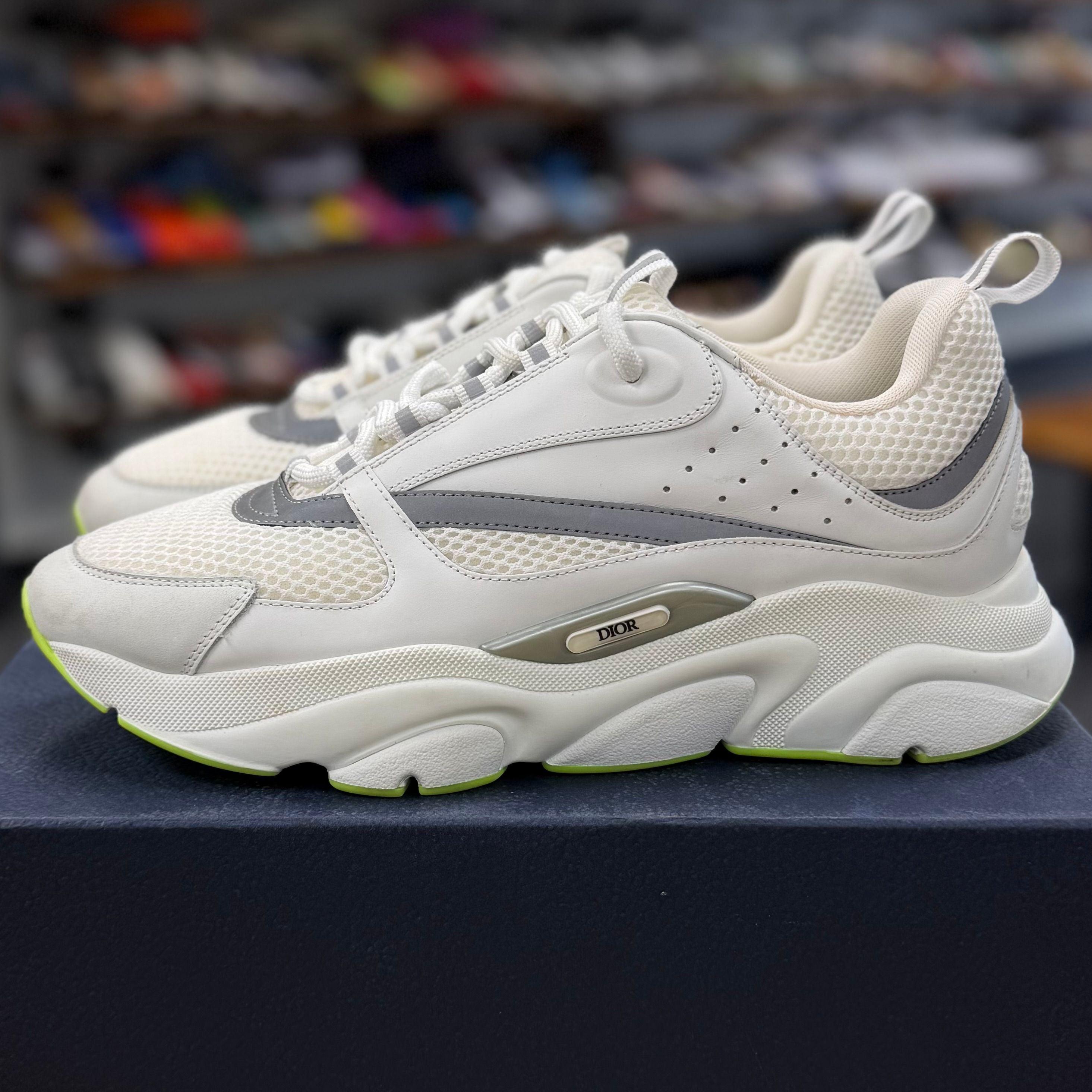Dior B22 White Silver Fluo Green - Preowned
