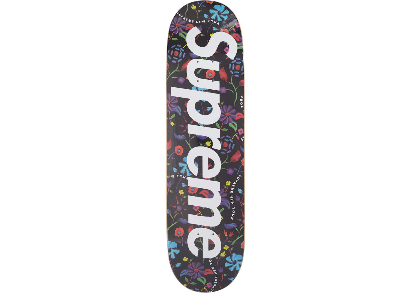Supreme Airbrushed Floral Skateboard Deck Black - Preowned