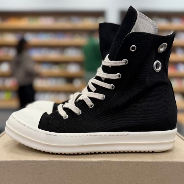 Rick Owens DRKSHDW High Top Black Milk - Preowned