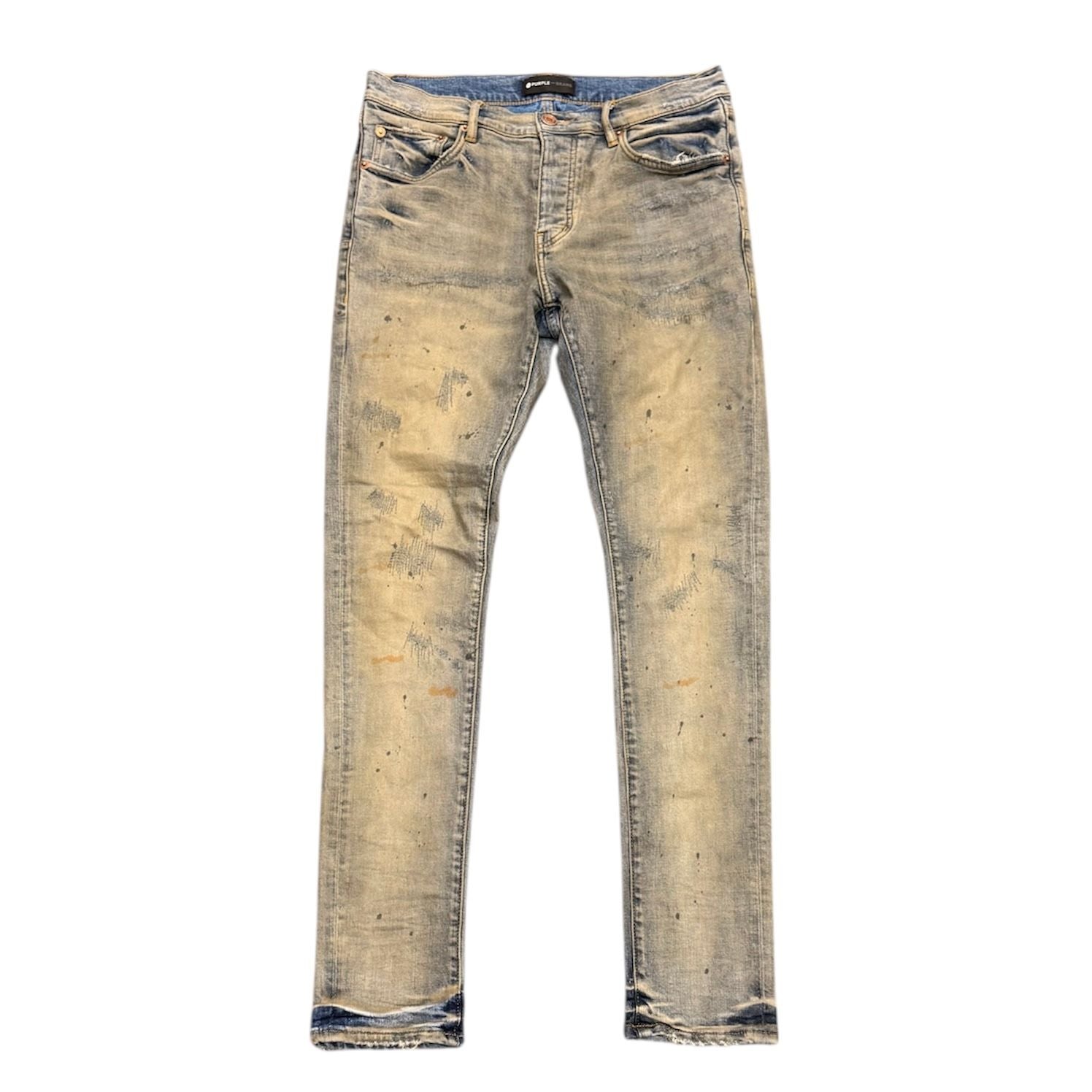 Purple Brand Oil Repair Paint Splatter Jean (Dirty Indigo) - Preowned