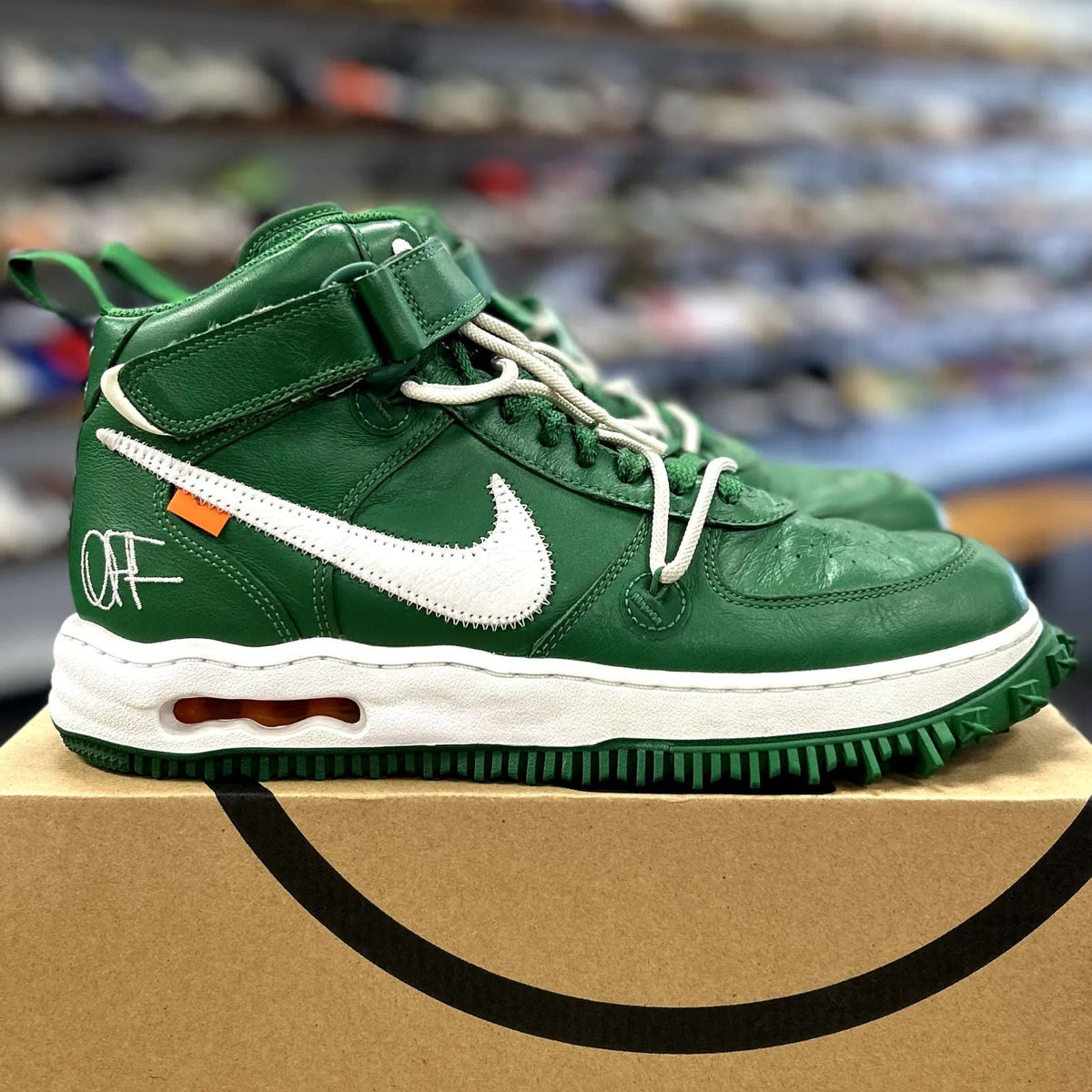 Nike Air Force 1 Mid Off-White Pine Green - Preowned