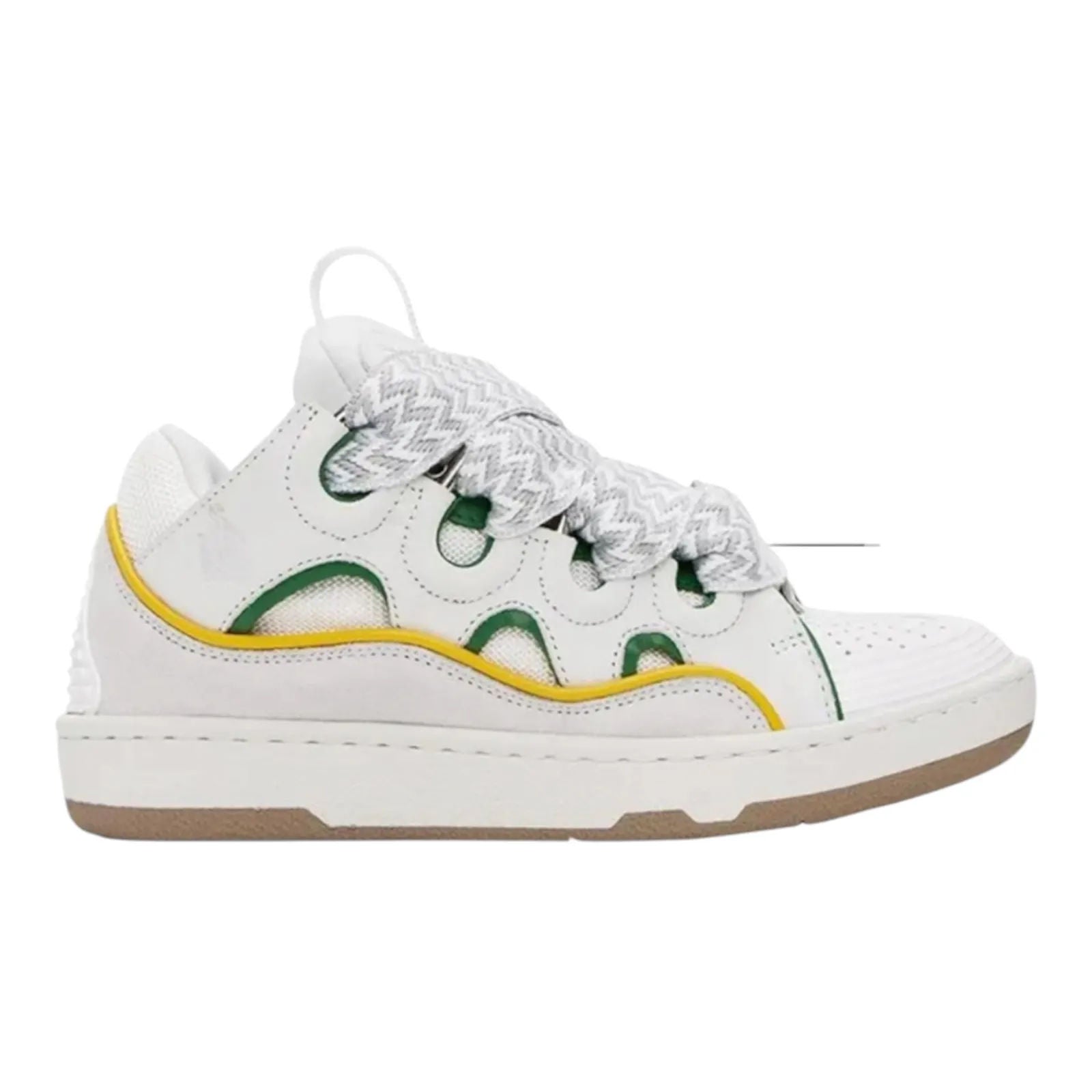 Lanvin Curb Sneakers 'White Green Yellow' SSENSE Exclusive - Preowned