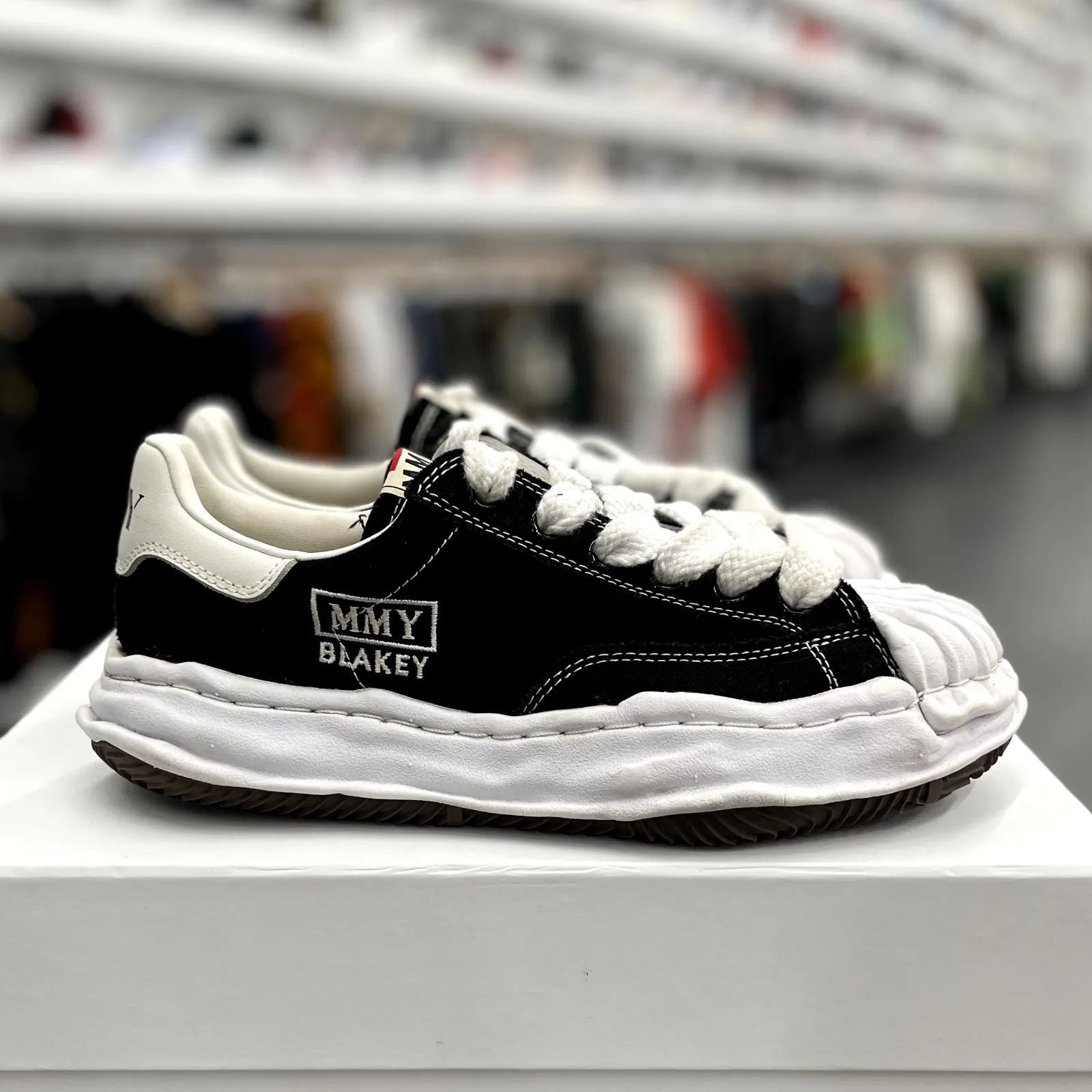 Maison Mihara Yasuhiro Blakey OG Sole Canvas Low Black White - Preowned