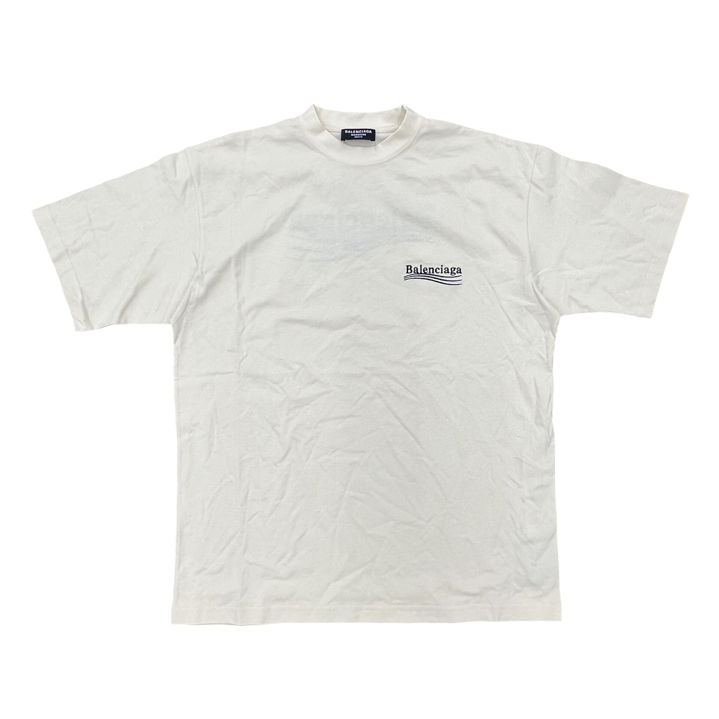 Balenciaga Political Campaign Logo Tee (Cream)