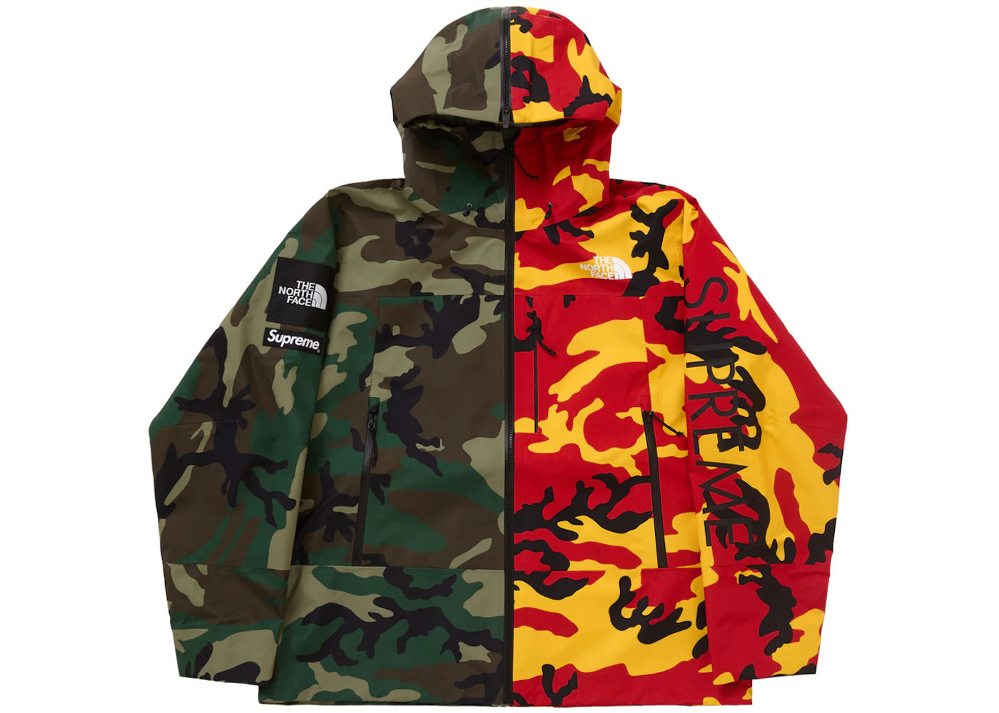 Supreme The North Face Split Taped Seam Shell Jacket Camo - Preowned