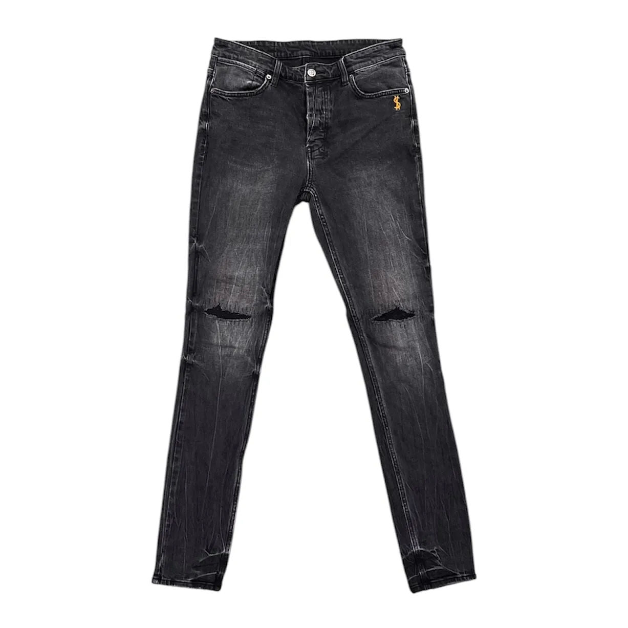 Ksubi Van Winkle Sonic Trashed Denim (Black) - Preowned
