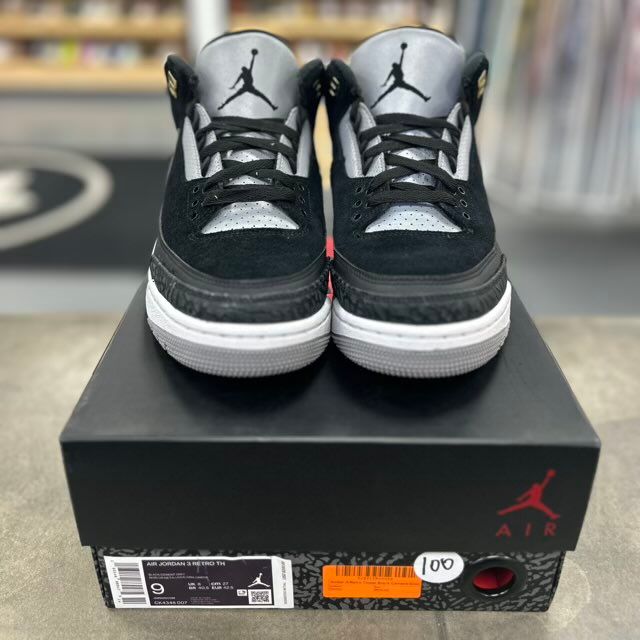 Jordan 3 Retro Tinker Black Cement Gold - Preowned