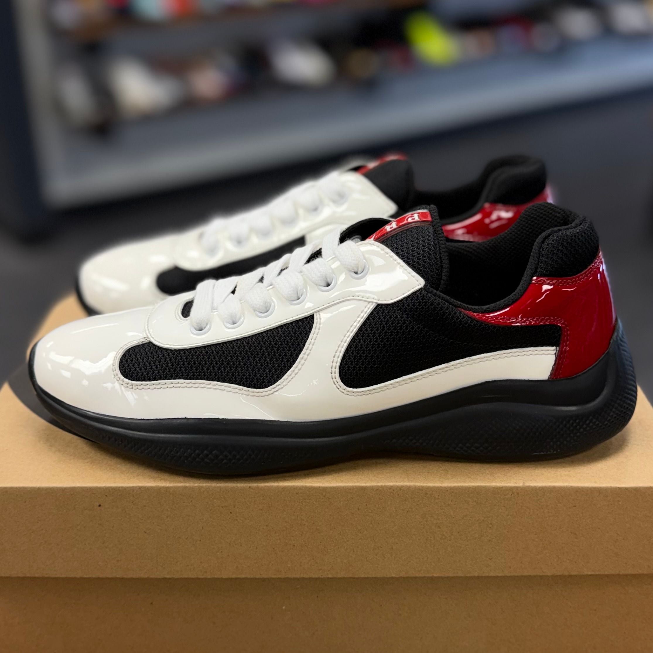 Prada America's Cup White Black Red - Preowned
