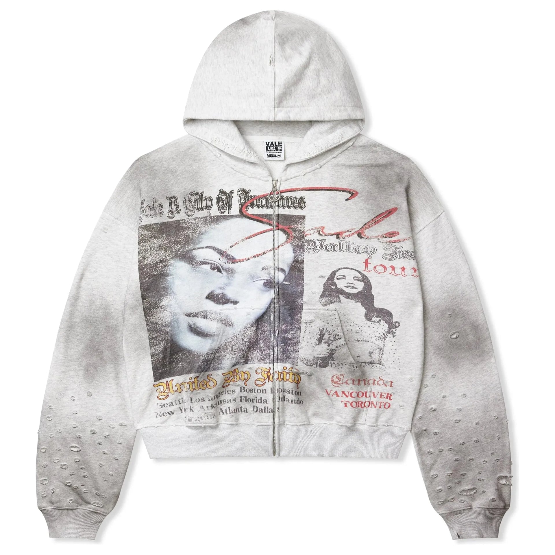 Vale Forever Valley Fest Zip-Up Hoodie (Grey) - Preowned