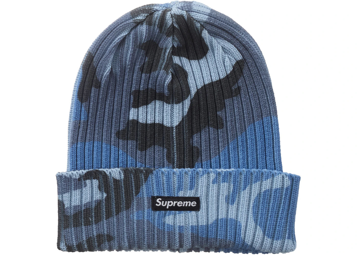 Supreme Overdyed Beanie (SS26) Blue Camo