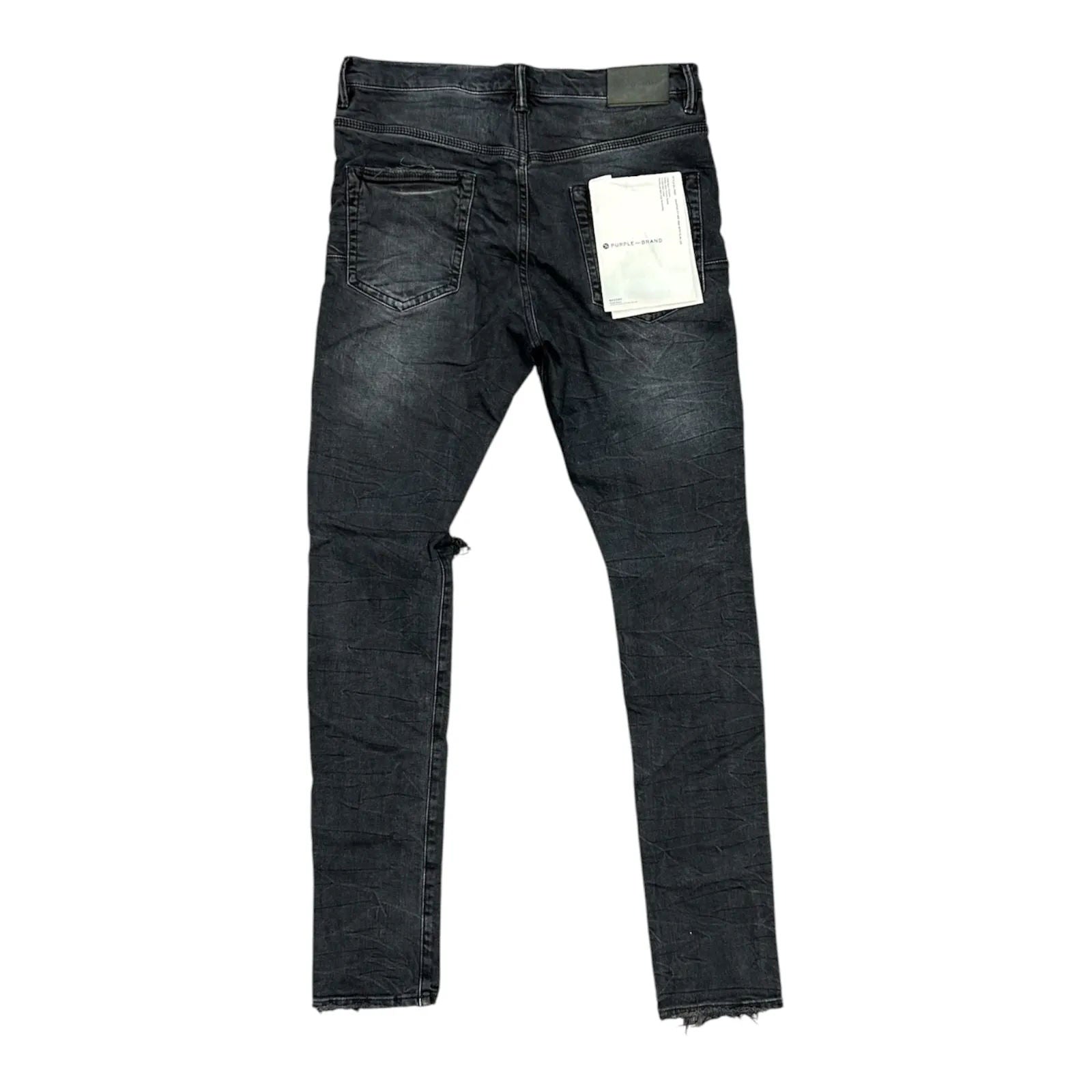 Purple P.001 Knee Distressed Denim (Black) - Preowned