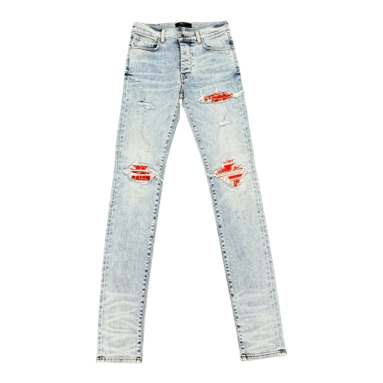 Amiri MX1 Orange Bandana Distressed Jean (Indigo)
