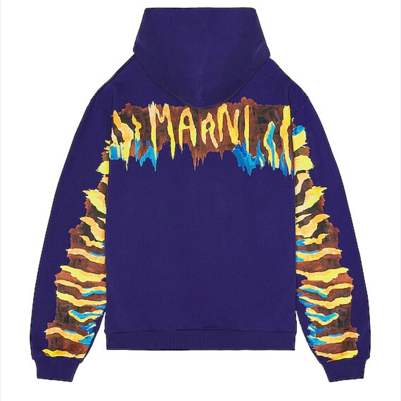Marni Painted Oversized Hoodie (Purple) - Preowned