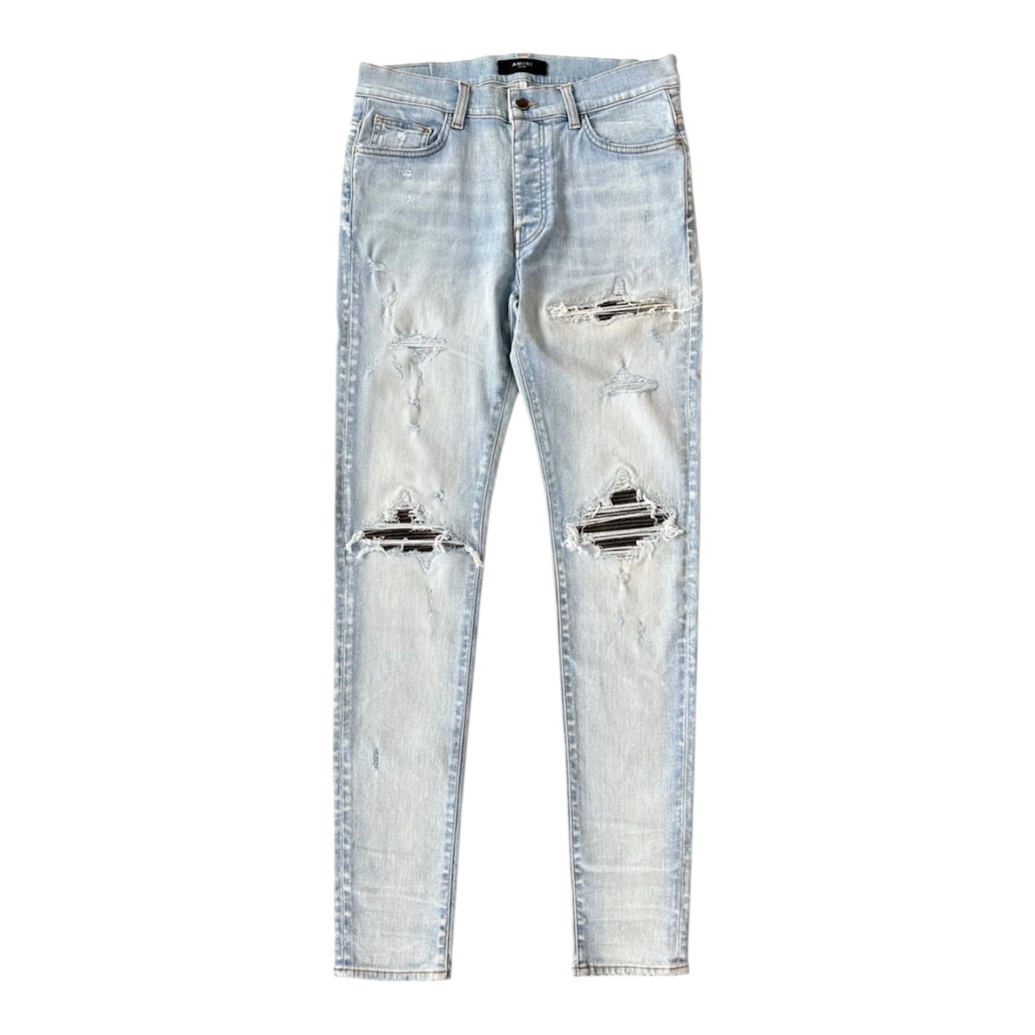 Amiri Camouflage Patch MX1 Jeans (Light Indigo)