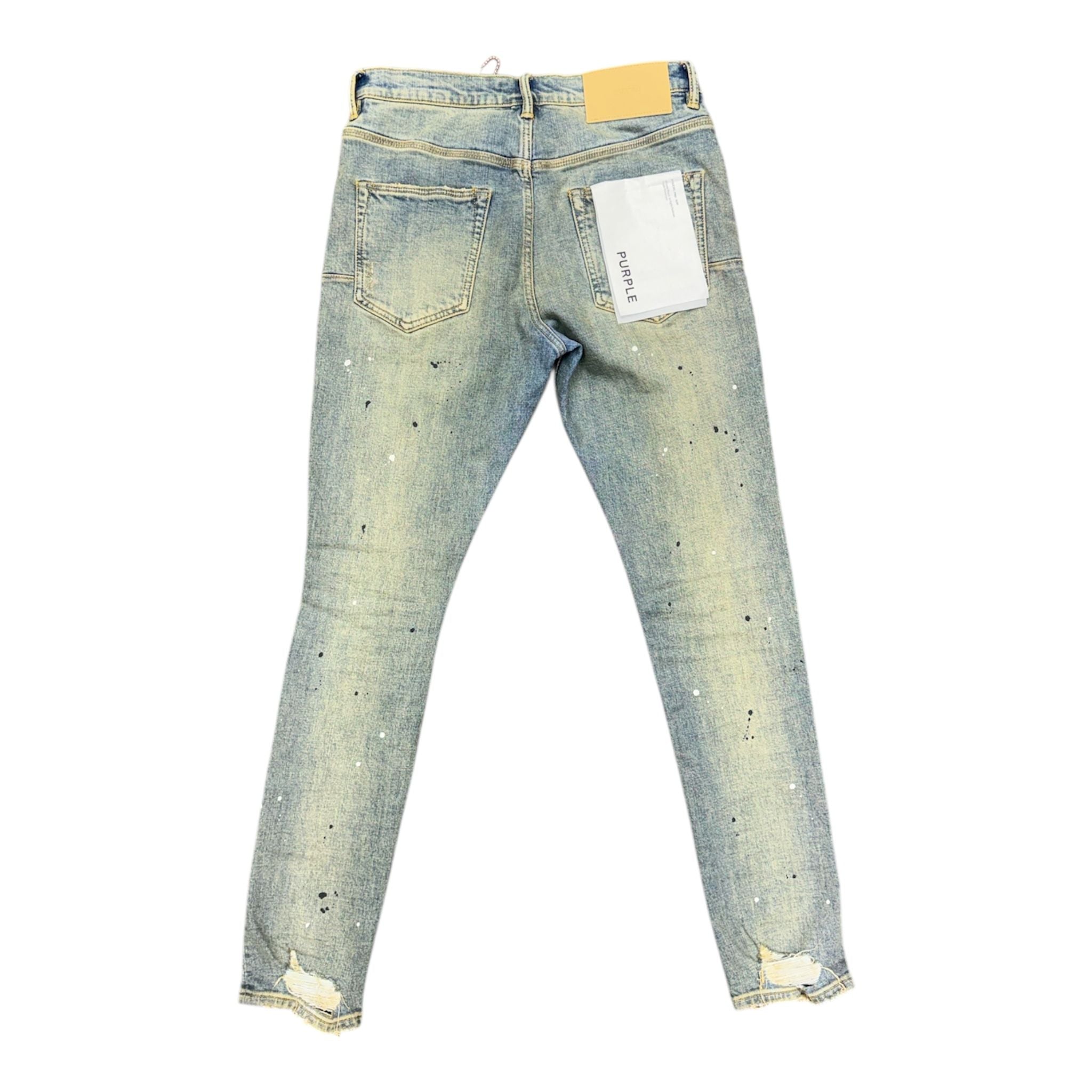 Purple Brand P002 Paint Splatter Jeans (Blue)