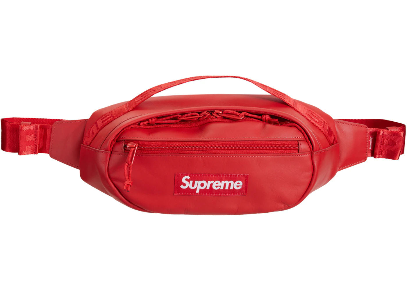 Supreme Leather Waist Bag (Red) - Preowned