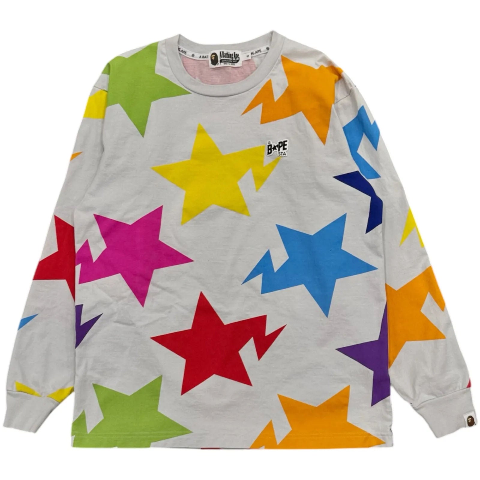 BAPE Sta Pattern Relaxed Fit L/S Tee Multi - Preowned