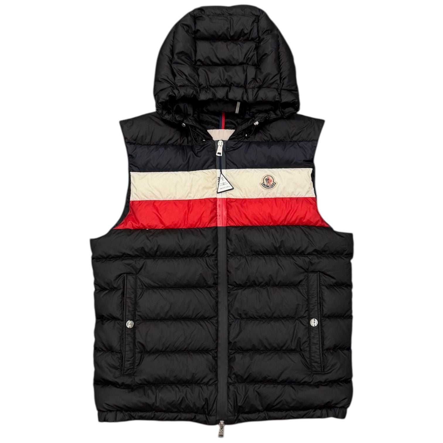 Moncler Timothy Gilet Vest (Black/Navy/Red/White) - Preowned