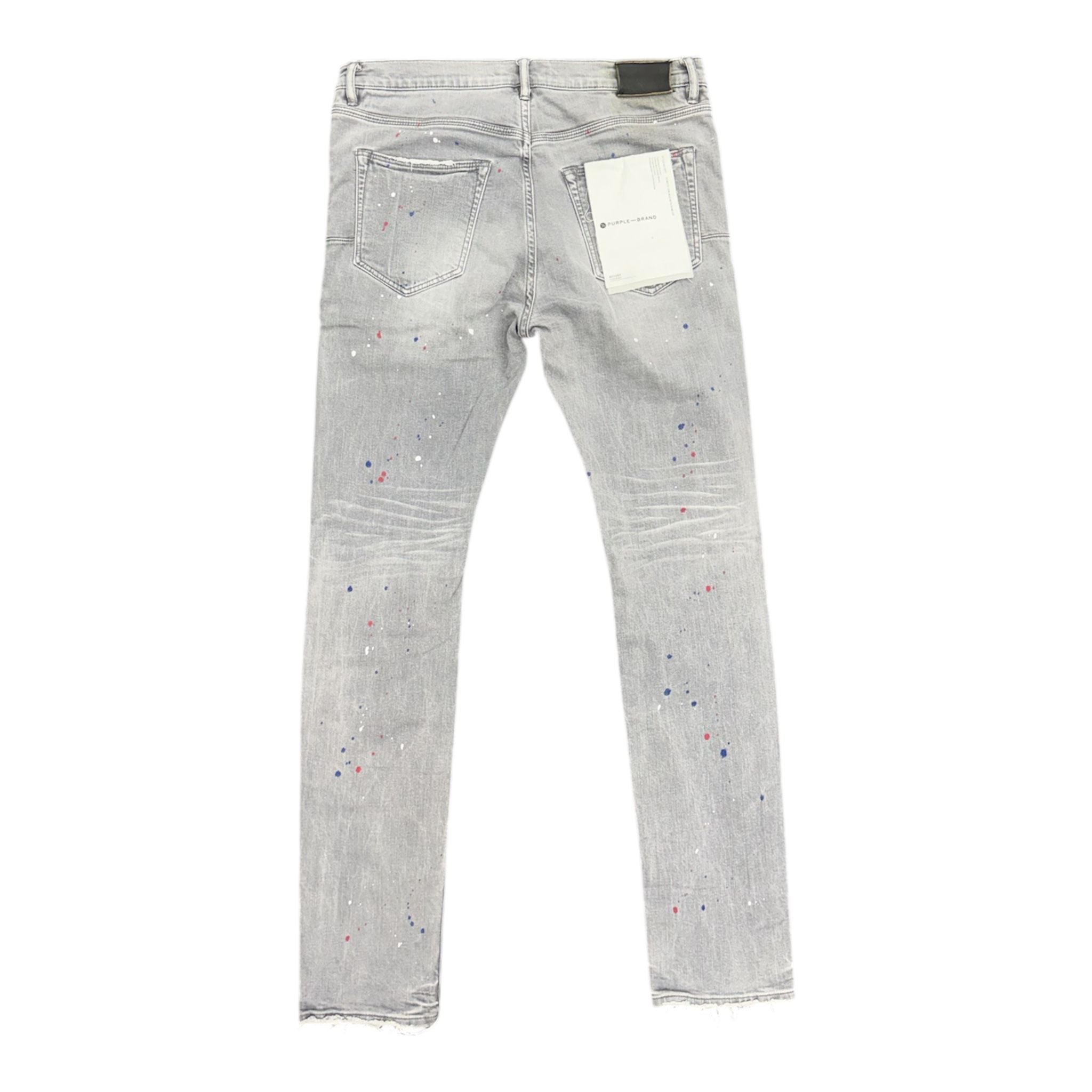 Purple Paint Splatter Denim (Grey) - Preowned