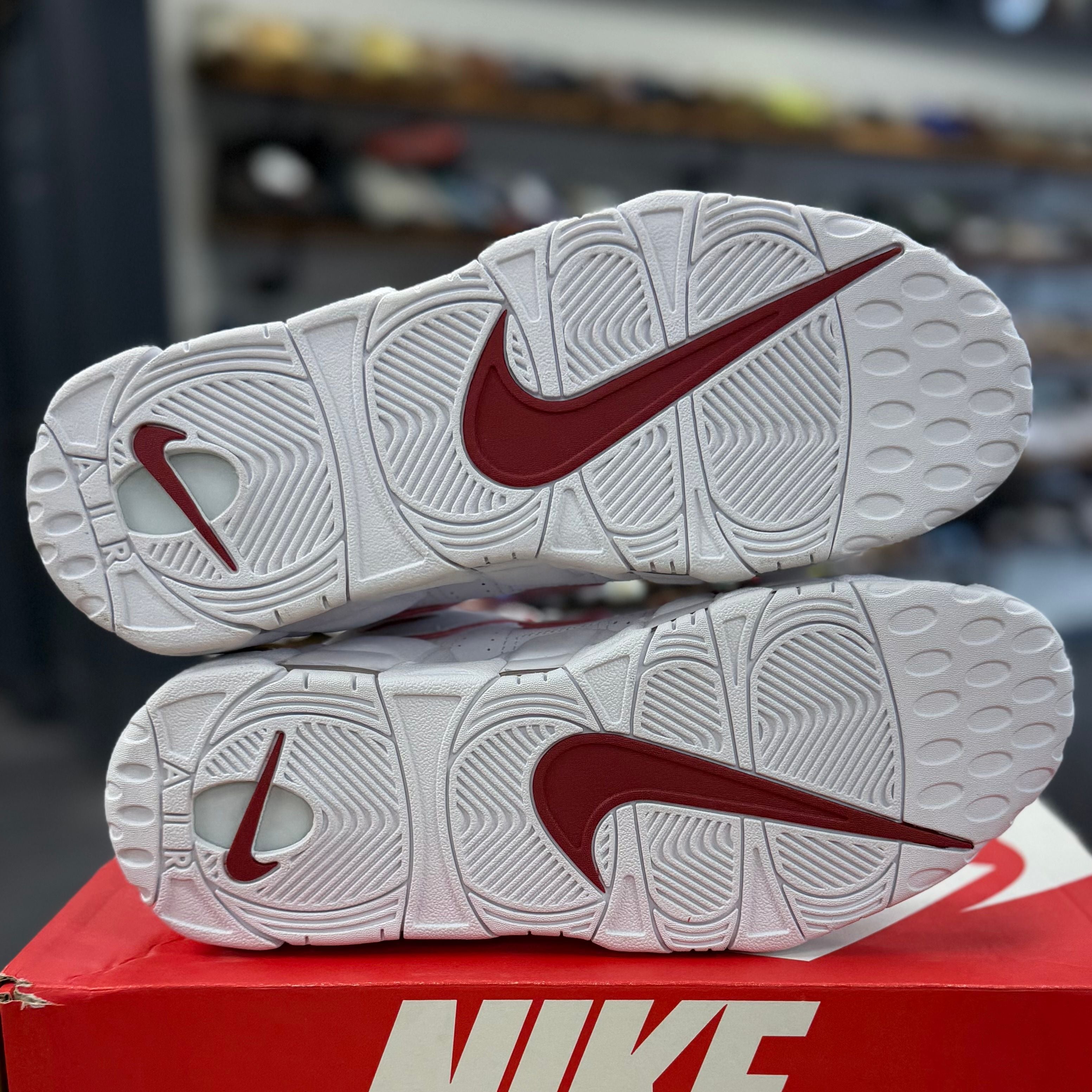 BRAND NEW STEAL - Nike Air More Uptempo White Varsity Red Outline