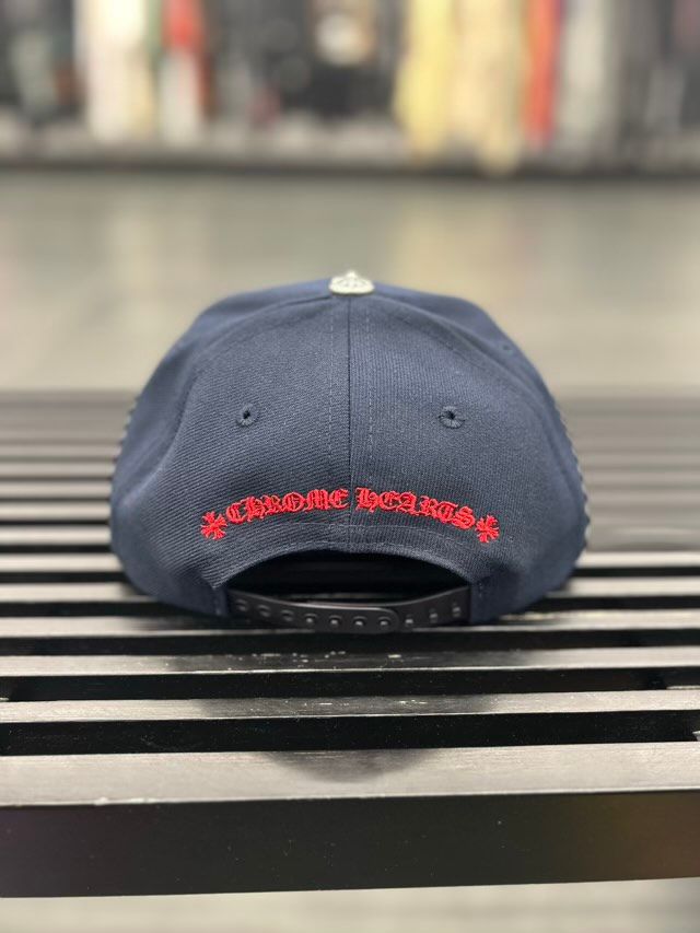 Chrome Hearts Baseball Cap (Navy/Red)